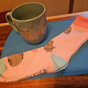 cat mug and sock bundle pusheen the cat with matching socks